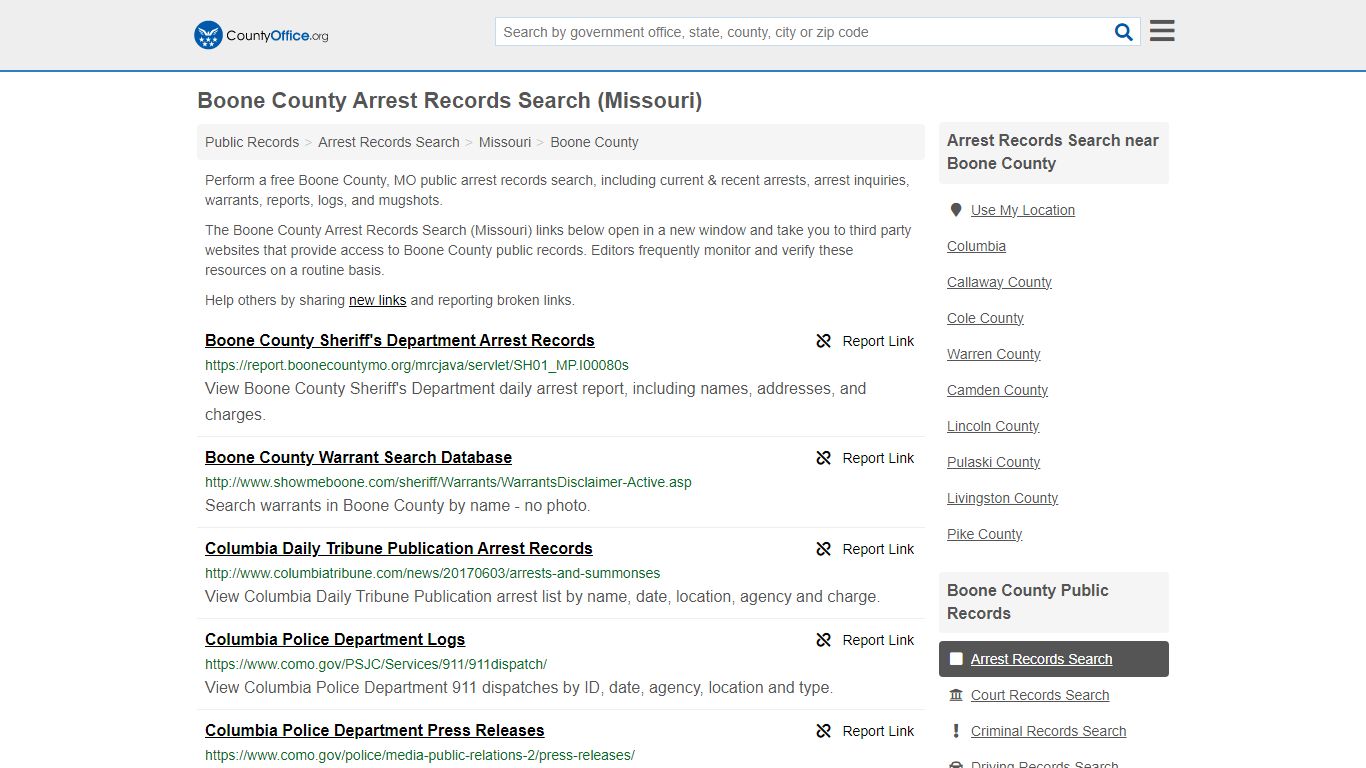 Arrest Records Search - Boone County, MO (Arrests & Mugshots)