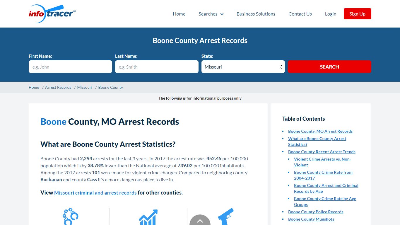Boone County, MO Arrests, Mugshots & Jail Records - InfoTracer